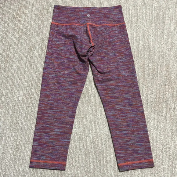 Lululemon Wunder Under Crop Leggings Luon Woman's Size 4 Wee Are from Space - Picture 2 of 8